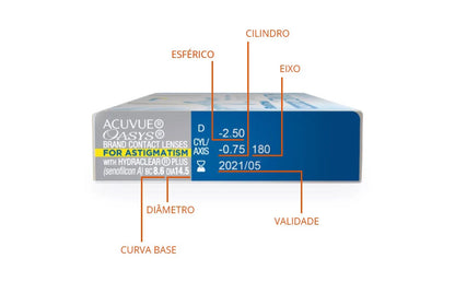 Lente de Contato Acuvue Oasys para Astigmatismo com HydraClear PLUS